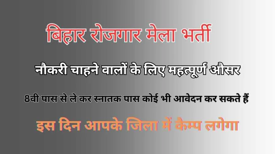 bihar rojgar mela bharti